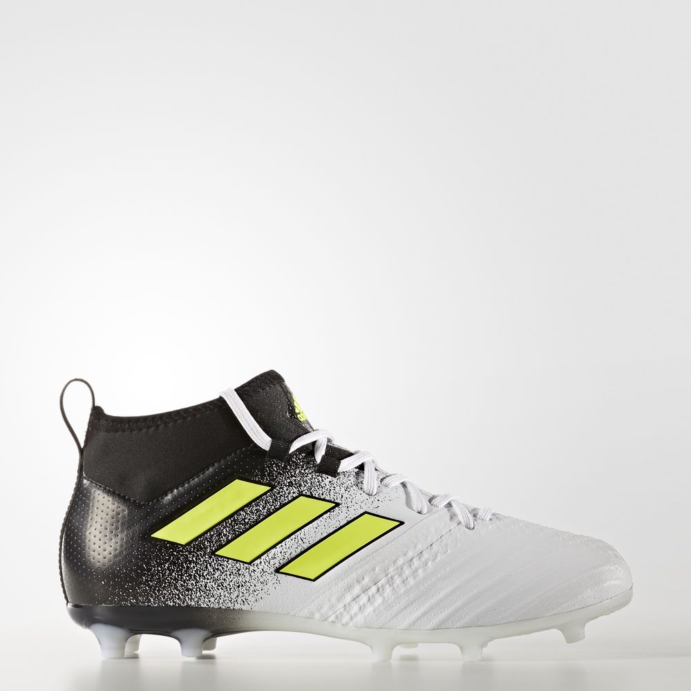 Adidas Ace 17.1 Firm Ground - ποδοσφαιρικα παπουτσια για αγορια - Ασπρα/Κίτρινα/Μαυρα,Μέγεθος: EU 27